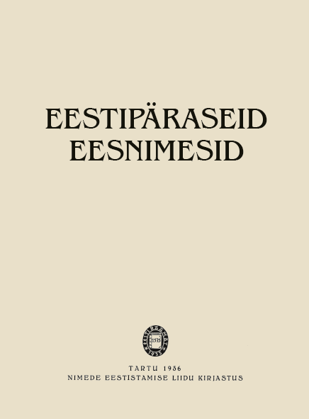 Eestipäraseid eesnimesid