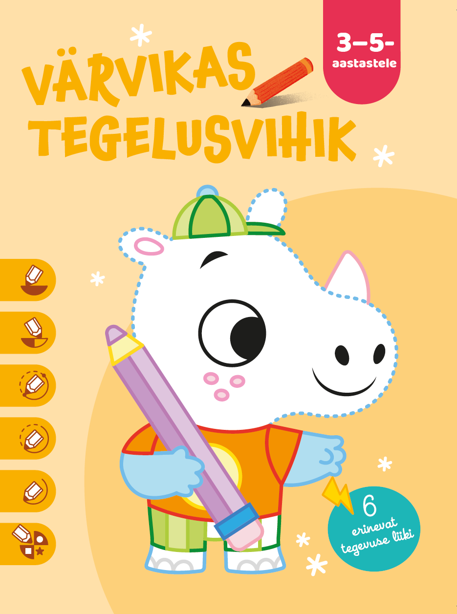 Värvikas tegelusvihik 3 – 5-aastastele. Ninasarvik