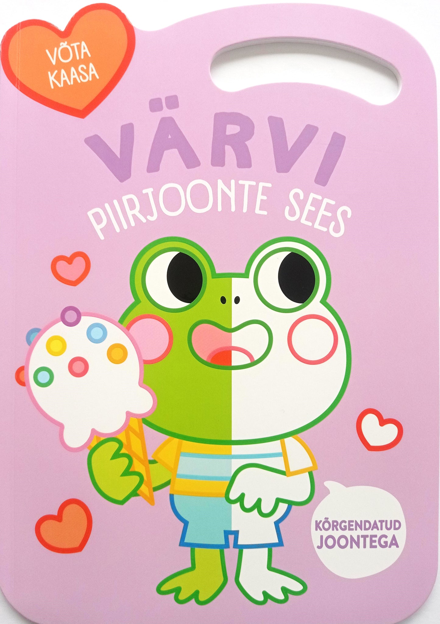 Värvi piirjoonte sees. Konn