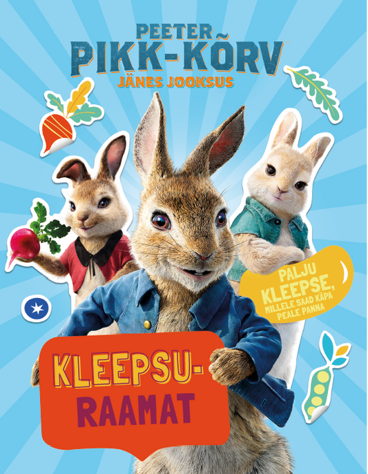 Peeter Pikk-kõrv. Jänes jooksus. Kleepsuraamat